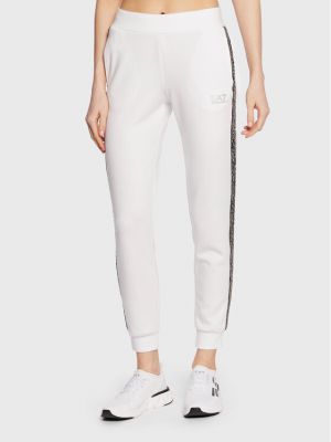 Pantaloni tuta Ea7 Emporio Armani bianco