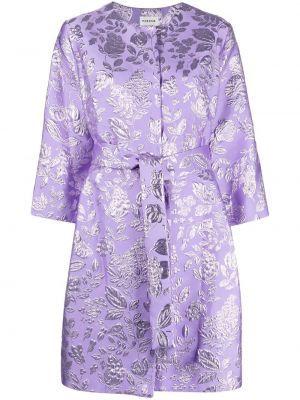 Palton cu model floral din jacard P.a.r.o.s.h. violet