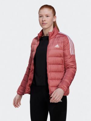 Pernata jakna slim fit Adidas ružičasta