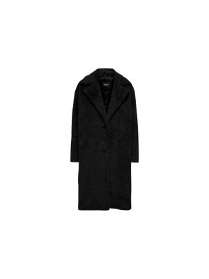 Manteau de fourrure large Only noir