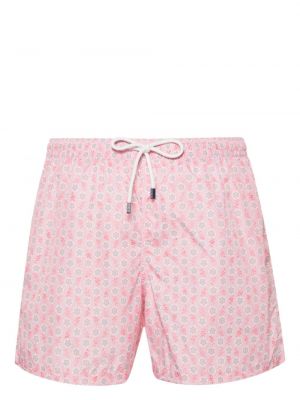 Kratke hlače s cvjetnim printom s printom Fedeli ružičasta
