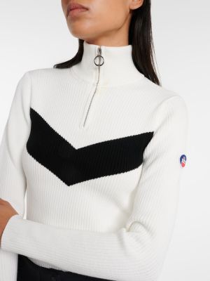 Пуловер с цип Fusalp бяло