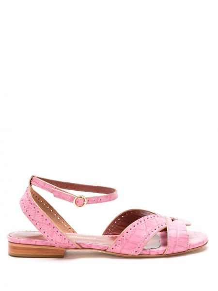 Kožené sandále Sarah Chofakian ružová