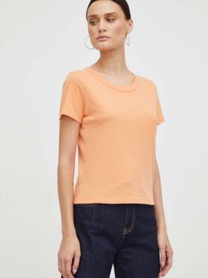 Памучна тениска American Vintage оранжево