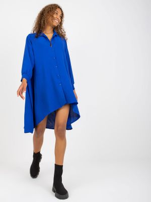 Asymetrické košilové šaty Fashionhunters modré