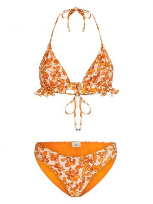 Bikini z nadrukiem Etro pomarańczowy