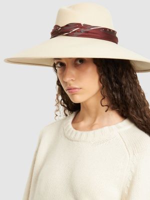 Sombrero con perlas de lana de seda Maison Michel