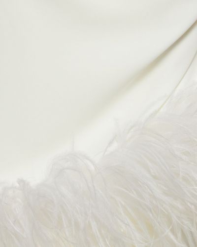 Krepové dlouhé šaty z peří 16arlington bílé
