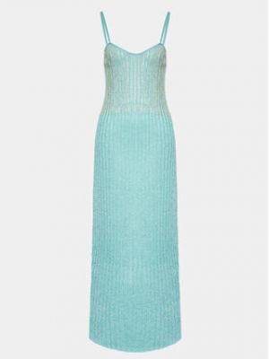 Slim fit koktejlové šaty Blugirl Blumarine modré