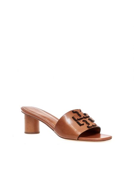 Sandalias de cuero elegantes Tory Burch marrón