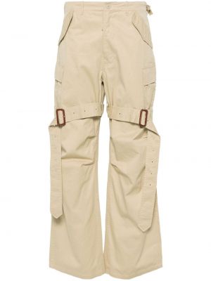 Pantalon cargo en coton avec poches R13 kaki