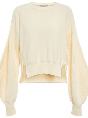 Maglione di cotone con motivo a stelle Stella Mccartney beige