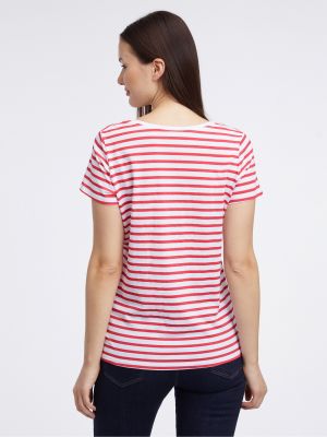 Pruhované tričko Orsay červené