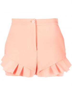 Shorts di jeans a vita alta Msgm arancione