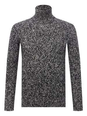 Кашемировый шелковый свитер Brioni серый
