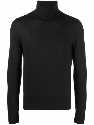 Плетен пуловер Sapio черно
