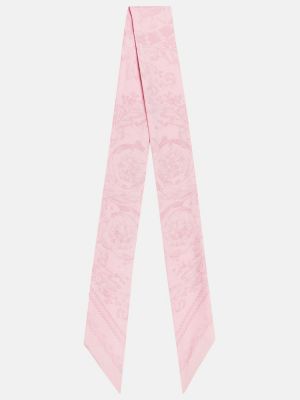 Pañuelo de seda de seda Versace rosa