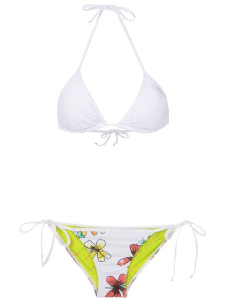 Virágos bikini nyomtatás Amir Slama fehér