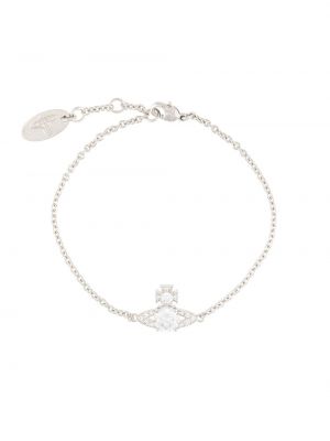 Bransoletka łańcuch srebrna Vivienne Westwood, biały