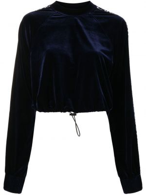 Велур суитчър Versace Jeans Couture синьо