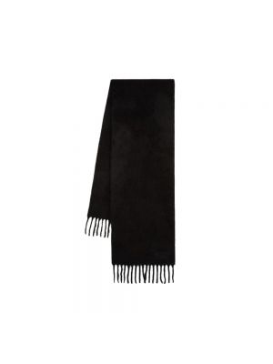 Sciarpa con frange in lana d'alpaca oversize Ami Paris nero