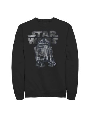 Флисовая футболка со звездочками ретро Star Wars черная