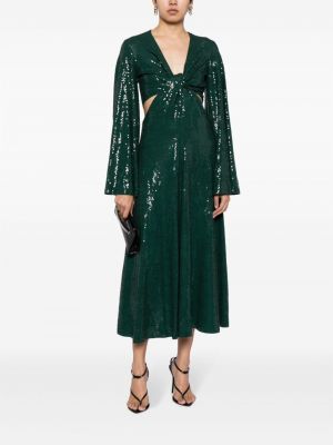 Večerní šaty s flitry Michael Kors Collection zelené