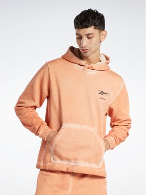 Fleece pulóver Reebok narancsszínű