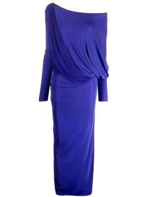 Večerna obleka z draperijo Tom Ford vijolična