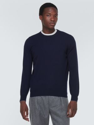 Sweter z kaszmiru Brunello Cucinelli niebieski