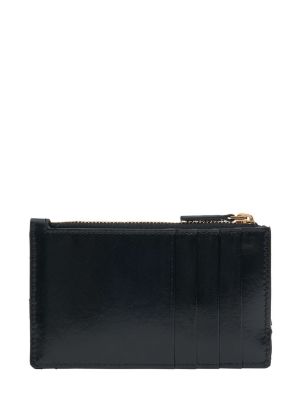Prešívaná kožená peňaženka Versace čierna