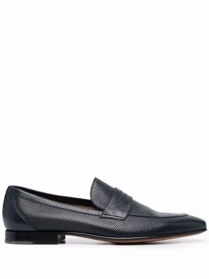 Skinn loafers Corneliani blå