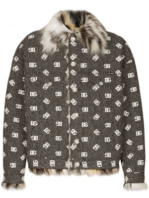 Jacke aus baumwoll mit print Dolce & Gabbana