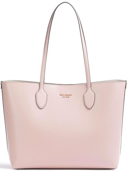 Розовая кожаная сумка шоппер Kate Spade New York