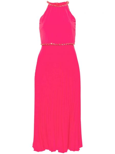 Плисирана коктейлна рокля Nissa розово
