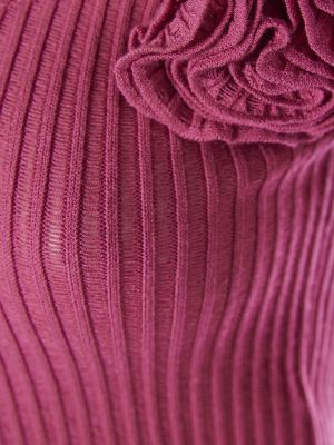Top in viscosa in maglia Blumarine rosa
