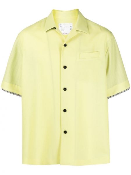 Chemise avec manches courtes oversize Sacai jaune