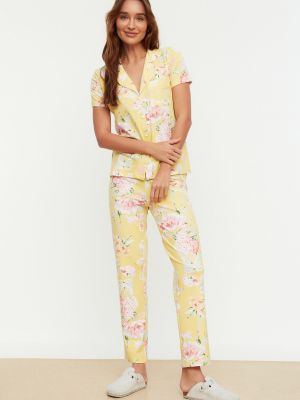 Pijamale cu model floral Trendyol