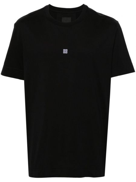 Pamut hímzett póló Givenchy fekete