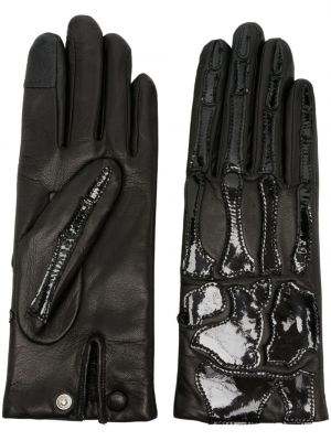 Leder handschuh Agnelle schwarz