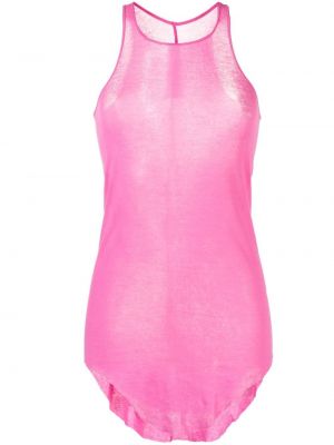 Transparente weste mit rundem ausschnitt Rick Owens pink