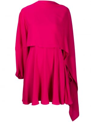 Vestido de cóctel asimétrico Valentino rosa