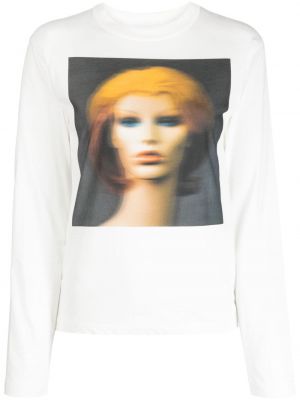 T-krekls ar apdruku Vaquera balts