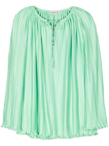 Плисирана блуза Lanvin зелено
