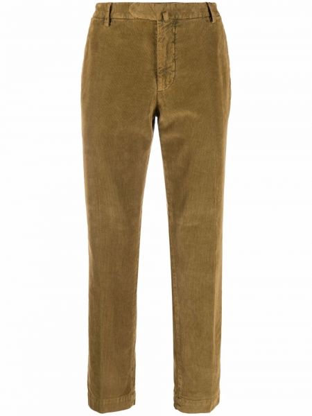 Pantalones rectos de pana Dell'oglio verde