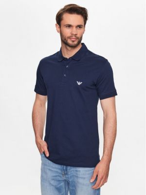 Polo marškinėliai Emporio Armani Underwear mėlyna