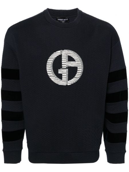 Sweatshirt mit stickerei Giorgio Armani blau