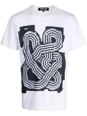Bavlnené tričko s abstraktným vzorom Comme Des Garçons Homme Deux