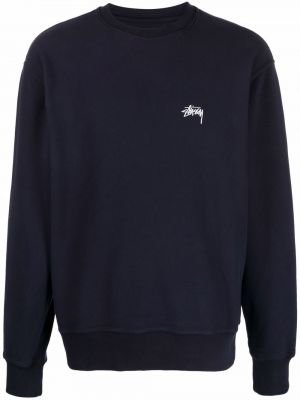 Brodert sweatshirt Stüssy blå