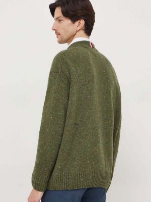 Vlněný svetr Tommy Hilfiger zelený